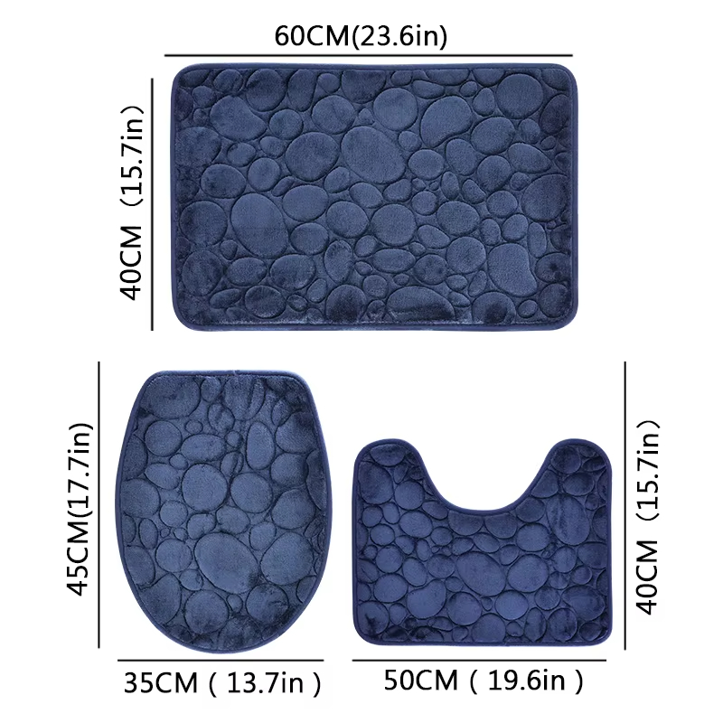 Quick Dry Diatomite Bath Mat - 3 stks/set Badmatten Antislip Zacht Sneldrogend