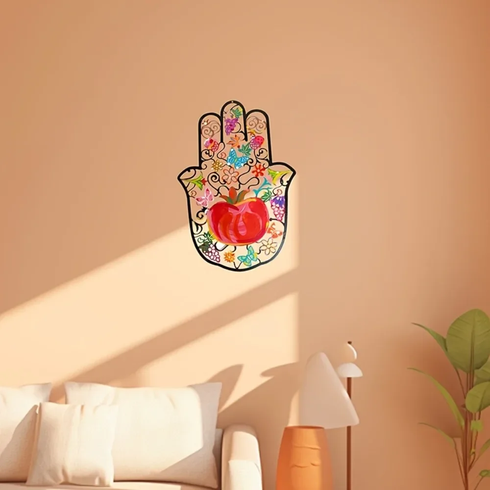 Home Decor - CIFBUY Hamsa Hand Metalen Wanddecoratie Kleurrijke