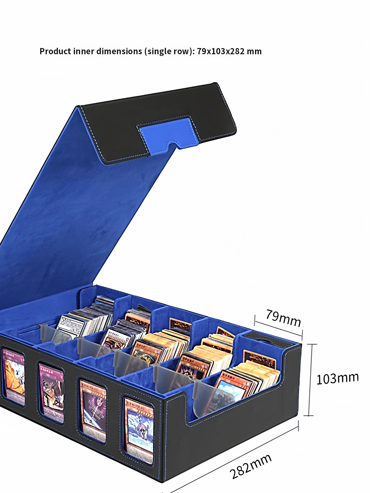 Storage & Organization - Meerdelige PU-lederen TCG-kaart opbergdoos met venster,