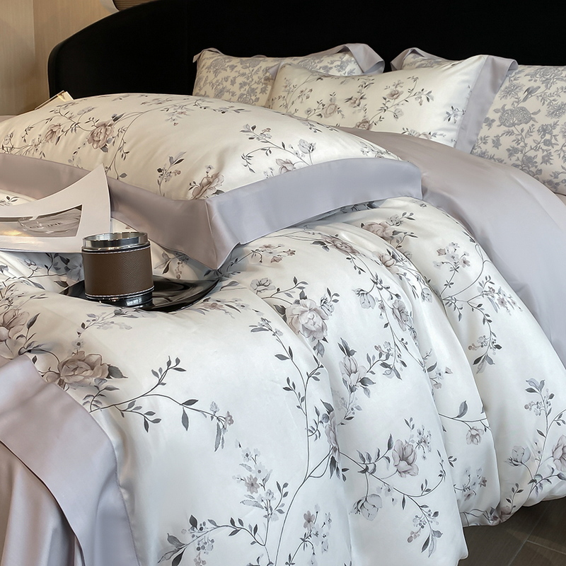 Aesthetic Floral Duvet Cover - Luxe Digitaal Afdrukken Bloemen en Planten
