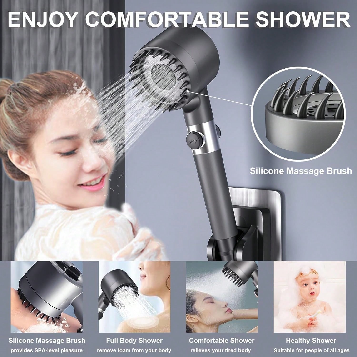 Handdouche met hoge druk, 5 fi - High Pressure Shower Head Handheld recensie en prijs