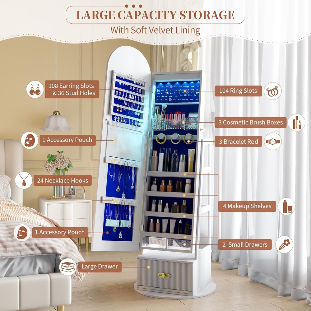 63 inch lange spiegelkast met  - Storage & Organization recensie en prijs