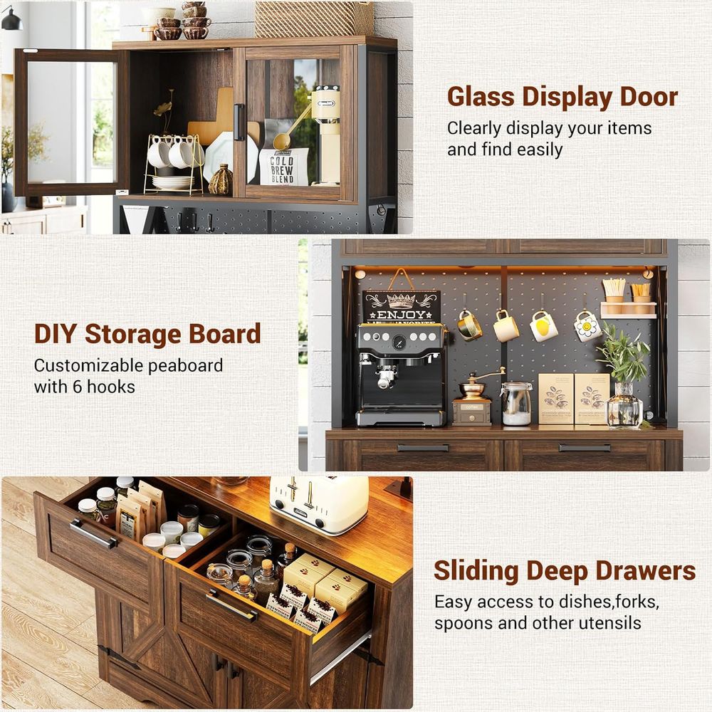 71 inch keukenkast met LED-ver - Storage & Organization recensie en prijs