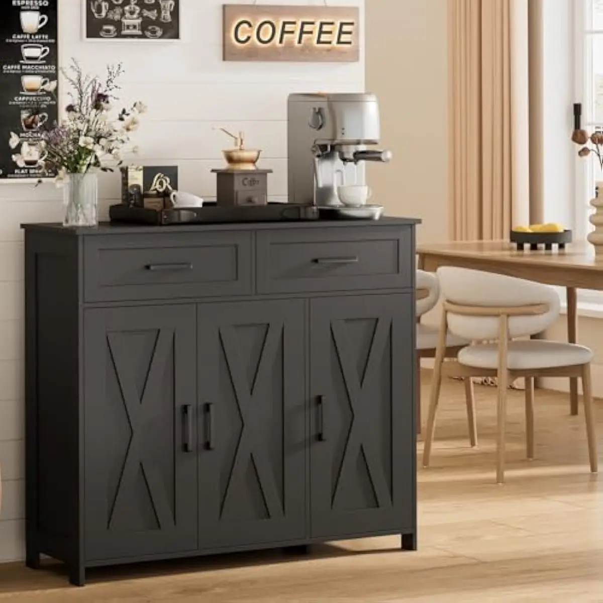 Koffiebar opbergkast met laden - Kitchen recensie en prijs