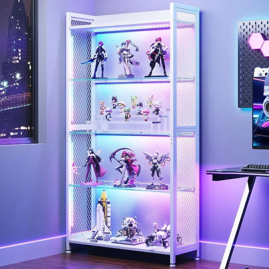 Vitrinekast met open glazen pl - Lighting recensie en prijs