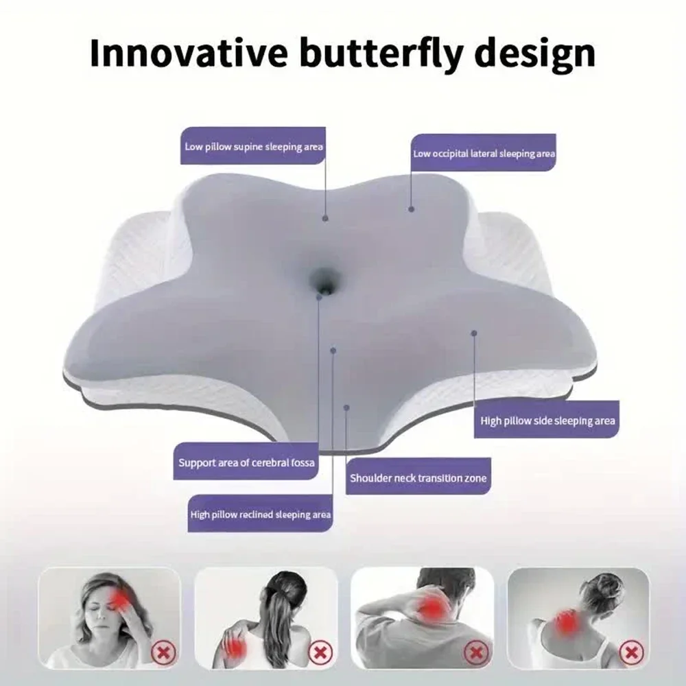 Memory Foam kussens, vlindervo - Memory Foam Orthopedic Pillow Neck Pain recensie en prijs