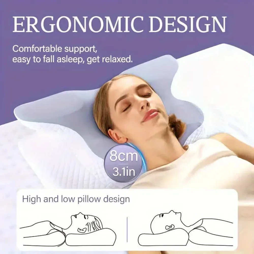 Memory Foam kussens, vlindervo - Memory Foam Orthopedic Pillow Neck Pain recensie en prijs