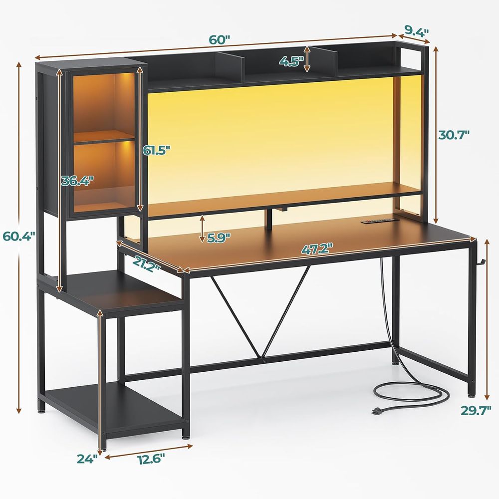 60'' gamingbureau met opbergru - Storage & Organization recensie en prijs
