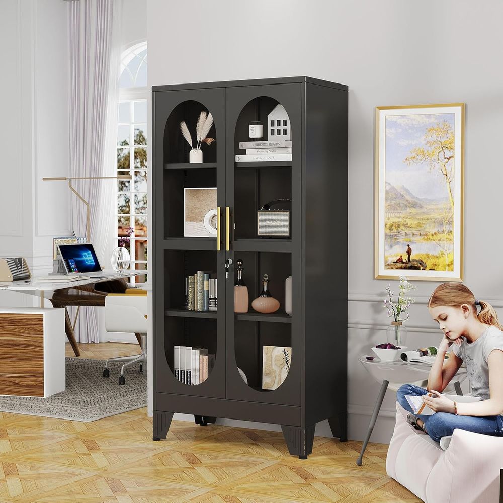 61 inch glazen vitrinekast met - Storage & Organization recensie en prijs