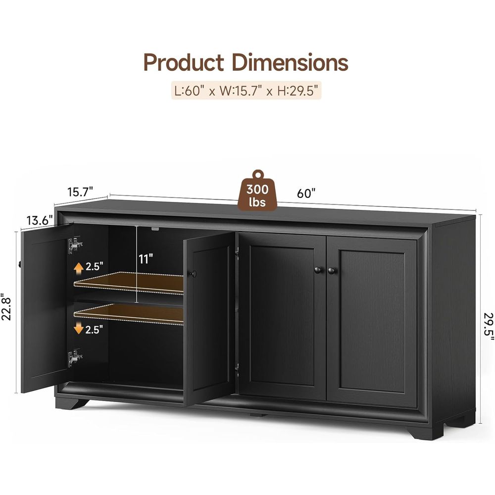 60 inch Buet-kast met opbergru - Storage & Organization recensie en prijs