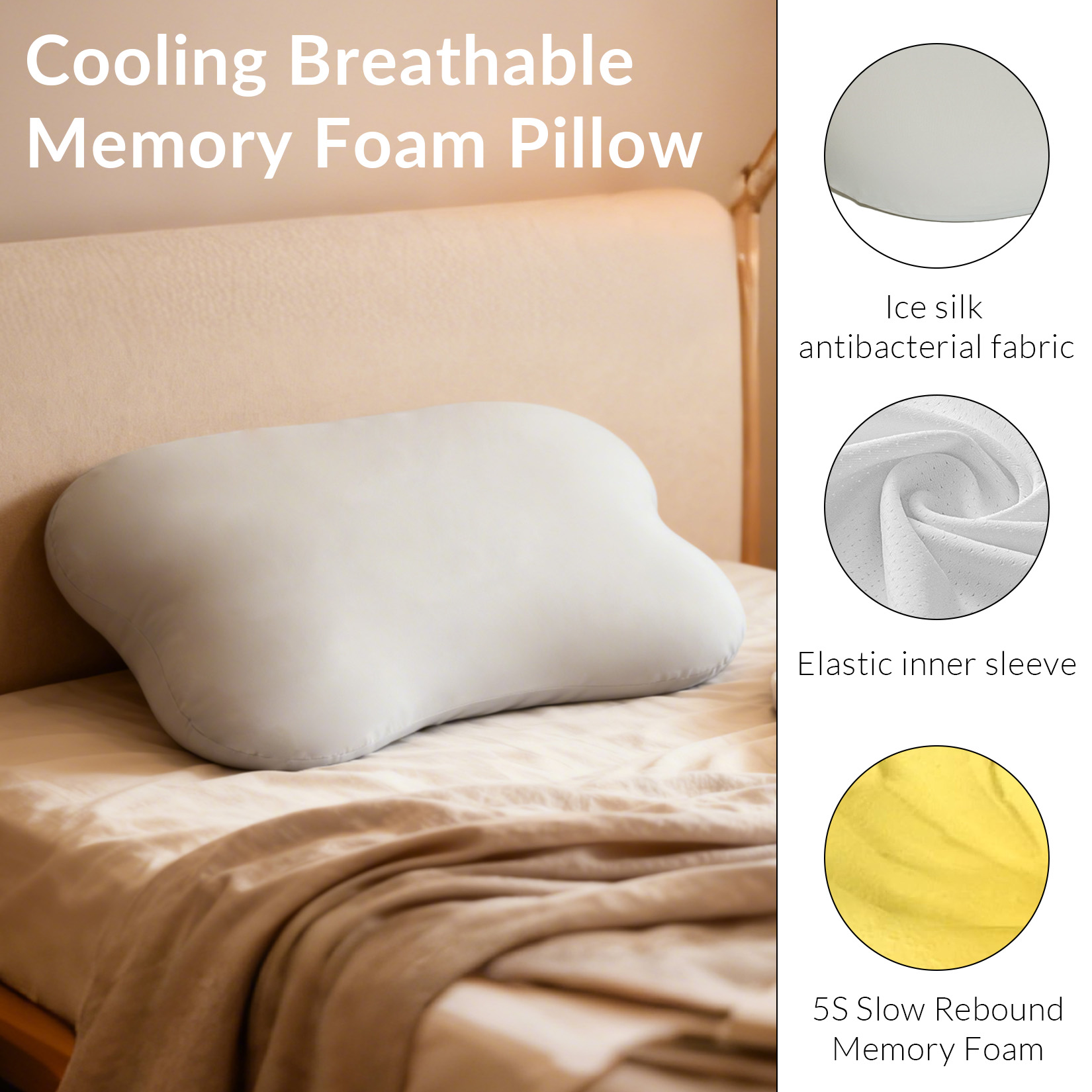 Nekkussen voor de nek en schou - Memory Foam Orthopedic Pillow Neck Pain recensie en prijs